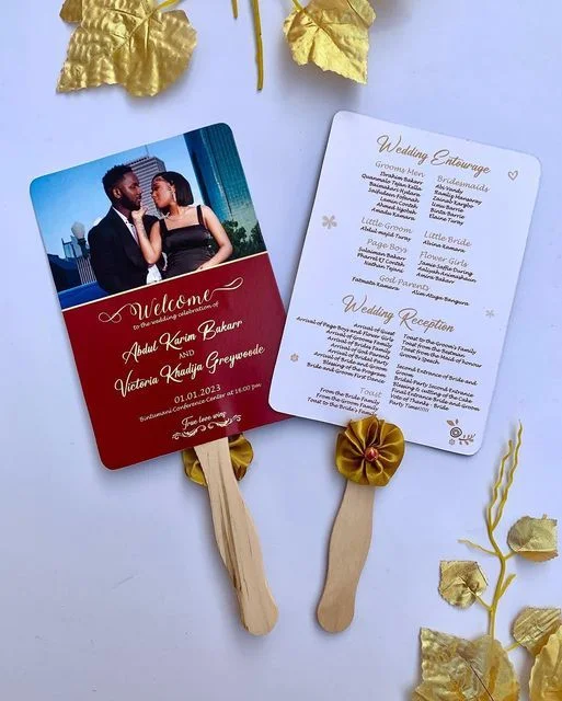 custom wedding handfan print Design 3